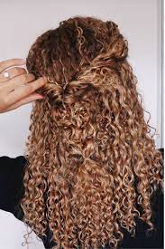 Curly Hairstyles Natural Hair 3b 3c Curls Half Updo Braids Blonde Ombre Curly Hair Curly Hair Styles Naturally Curly Hair Styles Cute Curly Hairstyles