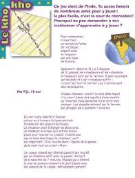 Jeux Pour Occuper Les Enfants Le Kho Un Jeu D Inde Inde Jeux Jeux A Faire