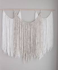Black And White Macrame Wall Hanging Large Wall Hanging Tapestry Yarn Macrame Bohemian Art By Thoseindiemommies On Etsy Https Www Etsy Com List Yarn Wall Hanging Yarn Wall Art Bohemian Art