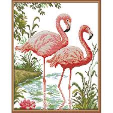 Beautiful easy counted cross stitches pettern awesome collection of char suti hand embroidery. Flamingo Precision Printing Cross Stitch Pattern Diy Handmade Needlework Embroidery Set China Count Cross Stitch Kit Decoration Package Aliexpress