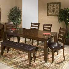 Mustang leather power reclining living room set. Intercon Kona 6 Piece Mango Wood Dining Room Set Rife S Home Furniture Table Chair Set With Bench