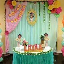 Birthday Party Ideas At Home In India 15 Beautiful Curtains Decorations For Birthday Parties Artcraftvila Birthday Decorations At Home Curtain Decor Indian Baby Shower Decorations