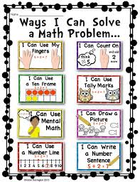 Visual Poster For How To Solve A Math Problem Math Mrs Schubbe S Kindergarten Issaquah Connect Math Strategies Posters Math Strategies Guided Math