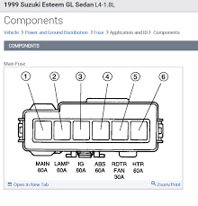 pdf suzuki esteem wiring diagram manual original pierogabriellinellescuole it. 2000 Suzuki Esteem 1 8 Engine Fuse Box Mercury Grand Marquis Fuse Box Layout Fisher Wire Yenpancane Jeanjaures37 Fr