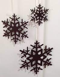 Snowflake Holiday Christmas Ornaments Set Of 3 Rust On Etsy 49 00 Plasma Cutter Art Christmas Ornament Sets Custom Metal Signs