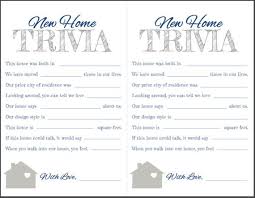New Home Trivia Game Housewarming Party Game Etsy In 2020 Housewarming Party Housewarming Party Games House Warming