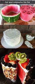 Watermelon Fruit Cake Summer Dessert Fourth Of July Recipe Fruit Dessert Stubborn S Place Website Watermelon Cake Recipe Food Yummy Food
