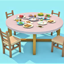 Background images wallpapers backgrounds cartoon building tree wall murals cartoon background bedroom layouts kitchen pictures cartoon pics dining room design. Dining Table Full Of Food Low Poly Cartoon Table Cgtrader