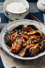 Chopped we prepared salted dry fish gravy with potato and brinjal in village style. Chinese Eggplant With Garlic Sauce çº¢çƒ§èŒ„å­ Omnivore S Cookbook