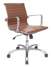 Joplin Mid Back Also Available In Black And White Brown Leather Office Chair Boardroom Chairs Leather Office Chair