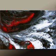 Acrylic Black White And Red Paintings Abstract Canvas Art Painting 36x24 Original Red Black By Wostudios 149 00 Abstract Canvas Art Abstract Canvas Modern Art Paintings Abstract