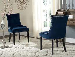 Modern sleek design bench w/ silver stainless steel finish. Navy Cushioned Dining Chairs Safavieh Com Blue Dining Chair Dining Chair Upholstery Dining Chairs