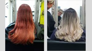 Thinking about going from red to blonde hair? From Crimson Red To A Soft Ash Blonde Balayage A Colour Makeover In Pictures