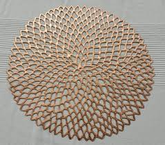 Amazon Com Emunah Round Placemats Washable Table Mats Set Of 4 15 Inch Rose Gold Placemat Home Kitchen Placemats Thanksgiving Christmas Design Help
