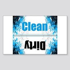 Clean Dirty Dishwasher Rectangle Stickers Cafepress