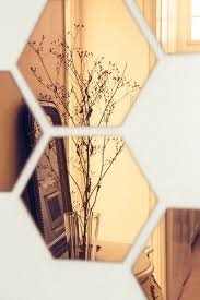 Hexagon Mirror Bronzed Spiegel Interieur Decoratie