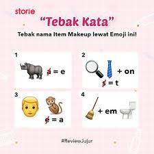 Tebak Kata Makeup Lewat Emoji Emoji Happy Sunday Clue