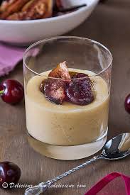 White Chocolate Pots De Creme With Honey Roasted Figs Cherries Recipe Eat Your Books Pot De Creme Roasted Figs Fig Dessert