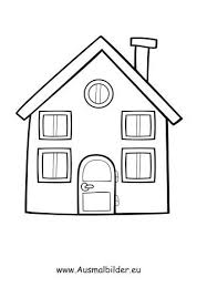 Einfaches Haus Malvorlagen In 2020 Ausmalbild Haus Malen Ausmalen