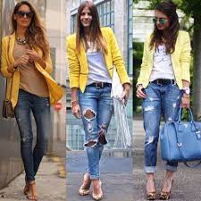 Gele Blazer Yellow Jacket Outfit Yellow Blazer Outfit Blazer Outfits
