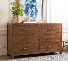 Menlo Reclaimed Teak 6 Drawer Wide Dresser Pottery Barn