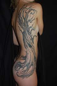 Full stomach tattoos for women. Shapely Full Length Side Tattoo Tree Tattoo Designs Hip Tattoos Women Tattoo Designs Men