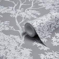 Stainless steel kitchen shelves b&q wallpapers. Colours Charcoal Maple Tree Mica Effect Smooth Wallpaper Diy At B Q