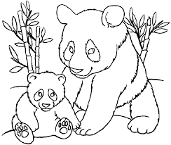 Giant panda in the forest. Pandas To Print Pandas Kids Coloring Pages