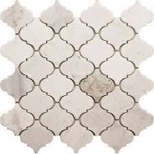 Modamo Arabesque White Marble Polished Mosaic Tile 5 Pack The Home Depot Canada Home Depot Backsplash Diy Backsplash Backsplash