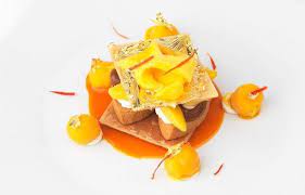 Caramel Mille Feuille Recipe With Mango Chilli Great British Chefs Recipe Mango Recipes Mille Feuille Dessert Toppings