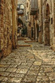 The first to use the cross was godfrey of bouillon, who was the first ruler of the kingdom of jerusalem. Via Dolorosa Where Jesus Walked Through With His Cross On His Way To Calvary Old Jaffa Holy Land Israel Jerusalem