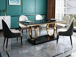 Set (dining trestle table, 6 side chairs & 2 arm chairs) Modern Living Room Rectangle Marble Top 1 8 Seats White Square Dining Table Set With Leather Chair China Rectangle Table White Cake Table Made In China Com