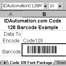 Code 128 Barcode Font Specifications And Data Sheet