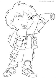 Go Diego Go Color Page Coloring Pages For Kids Cartoon Characters Coloring Pages Printable Col Cartoon Coloring Pages Kids Coloring Books Coloring Books