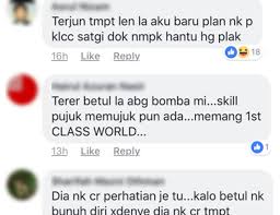 Check spelling or type a new query. Tak Sensitif Langsung Lelaki Cuba Bunuh Diri Di Klcc Jadi Bahan Gurauan Netizen Free Malaysia Today Fmt