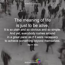 The Meaning Of Life Is Just To Be Alive Meant To Be Quotes Meaning Of Life Life Meaning Quotes