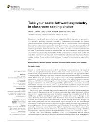 Pdf Take Your Seats Leftward Asymmetry In Classroom