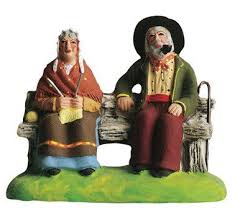 Couple On A Bench Couple Sur Le Banc Size 2 Elite Santon Santons De Provence Santons Carbonel