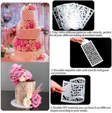 Buy 16pcs Cake Decorating Stencils Floral Cake Templates Cake Printing Fine Hollow Lace Cookie Fondant Dessert Decorating Molds Side Baking Mesh Stencil Tool For Cake Decorations Side Baking Online In Turkey B096fcmdlx