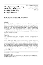 Welcome on service numbers to words converter! Pdf The Psychological Meaning Of Words Liwc And Computerized Text Analysis Methods
