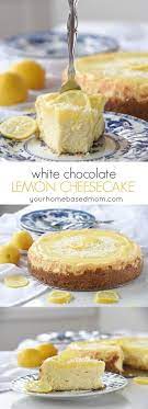 White Chocolate Lemon Cheesecake Dessert Recipe Perfect For Easter Brunch Or Dinner White Cheesecake Desserts Recipes Cheesecake Desserts Lemon Cheesecake