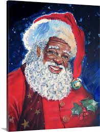 African American Santa In 2021 Santa Paintings Santa Art African American Art