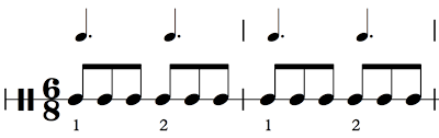 The first dot is as described above, you extend the duration of the note by adding on half of the note's value. The Difference Between 3 4 6 8 Time With Examples School Of Composition