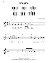 Piano, vocal & guitar chords format: Imagine Sheet Music To Download