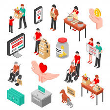 Download Charity Isometric Set For Free Isometric Charity Support Symbols
