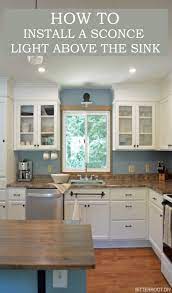 The long cord allows you to adjust the hanging length and position without worrying about where your wall socket is placed. Install A Sconce Light Above The Kitchen Sink
