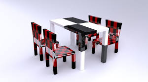 Ikayaa 5pcs kitchen dining table set white table and 4 chairs >>> click image to review more details. Modern Table And Chair Set Black Red White With White Background Stock Illustration Illustration Of Room White 115888004