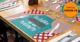 En plus d'être pratiques, souples et. Limitez Les Contacts Avec Le Set De Table Personnalise Jetable Dreampix Communication