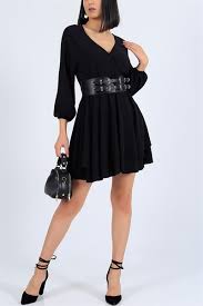 54 95 Tl Siyah Aerobin Kumas Elbise 26572b Modamizbir 2020 The Dress Mankenler Ve Giyim