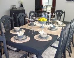 Loving Life Dining Room Table And Chairs Completed Finally Painted Dining Table Painted Dining Room Table Chalk Paint Table